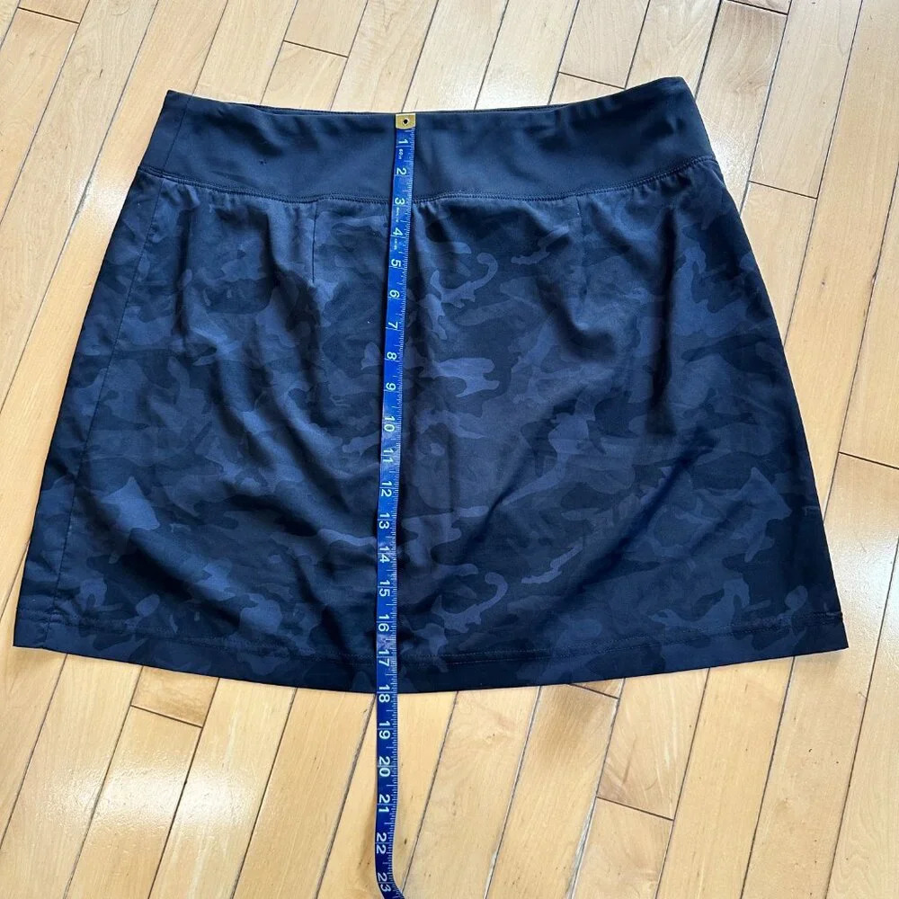 MAISON D'AMELIE Black Camo Print Skort Golf Pickleball Skirt - large - Picture 7 of 8